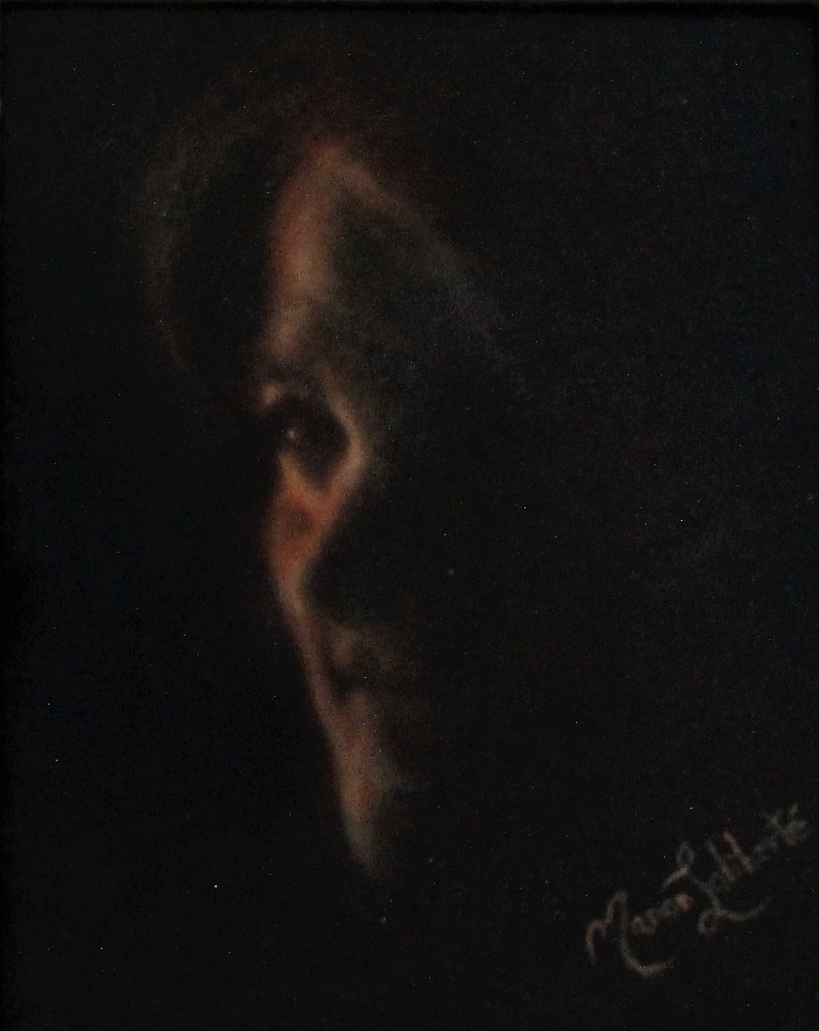 Lueur_D'espoir 1 Huile/oil 10" X 8" (autoportrait #1 Collection Privée)